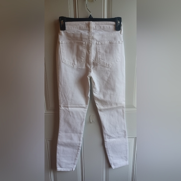 L'AGENCE Women's Margot High-Rise Skinny Ankle Jeans in Blanc Size 23 - Picture 7 of 10